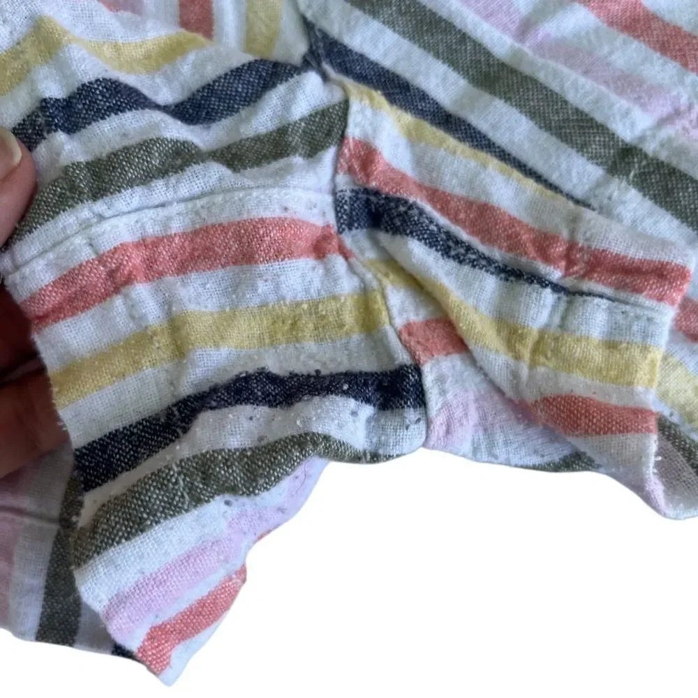 Old Navy Linen-Blend Striped Shorts – Girls Size XXL (18)